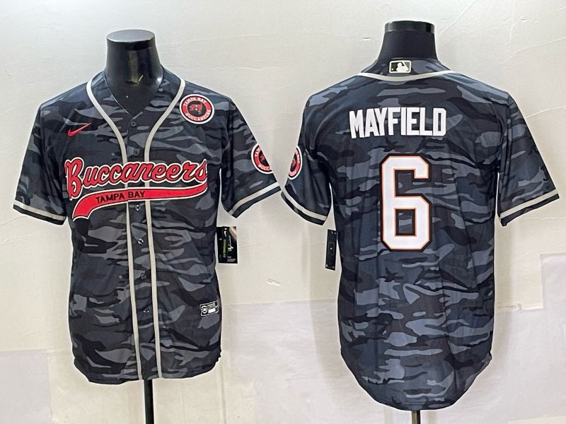 Men 2025 Tampa Bay Buccaneers #6 Mayfield Camo Joint Name Nike Limited NFL Jersey style 05